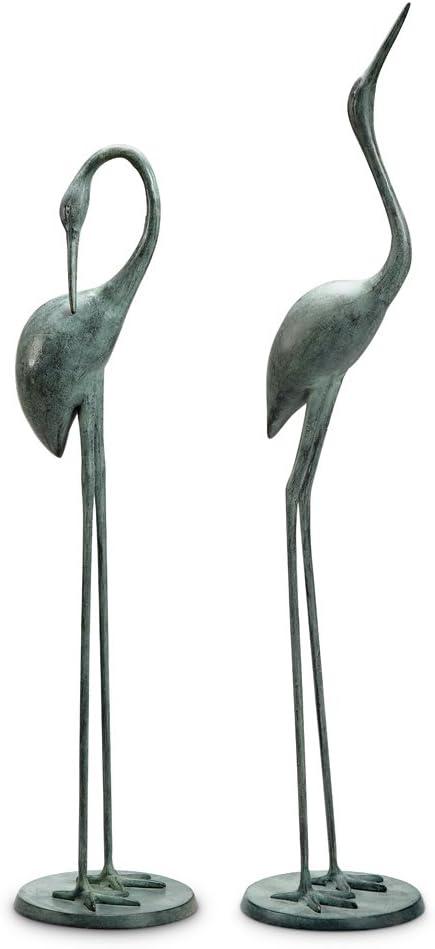SPI Home 36-in H x 8-in W Green Heron Garden Statue