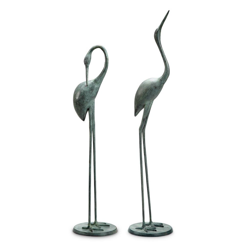 SPI Home 36-in H x 8-in W Green Heron Garden Statue