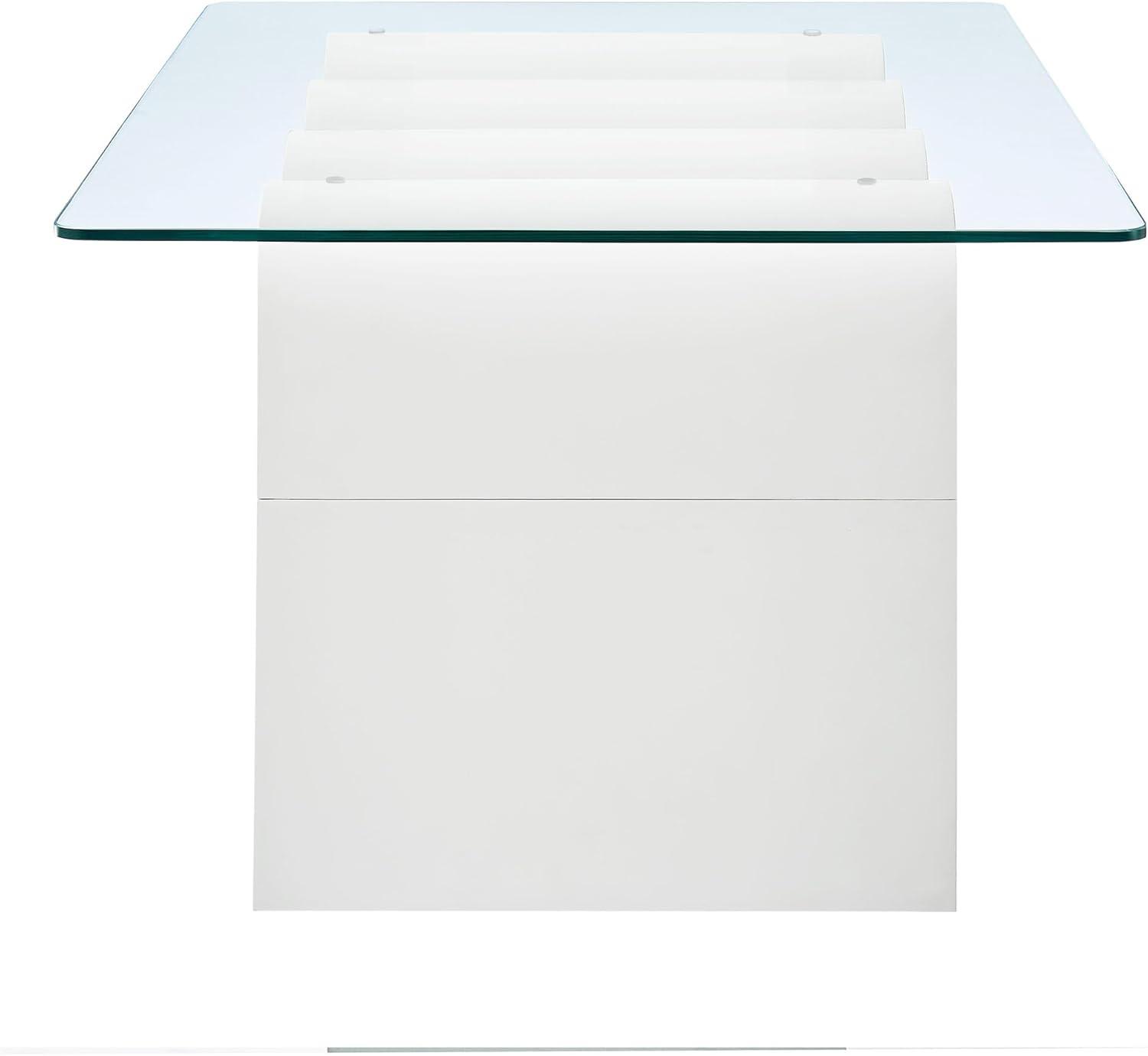 Modway Ondine Glass Top Coffee Table In Spiced Apple