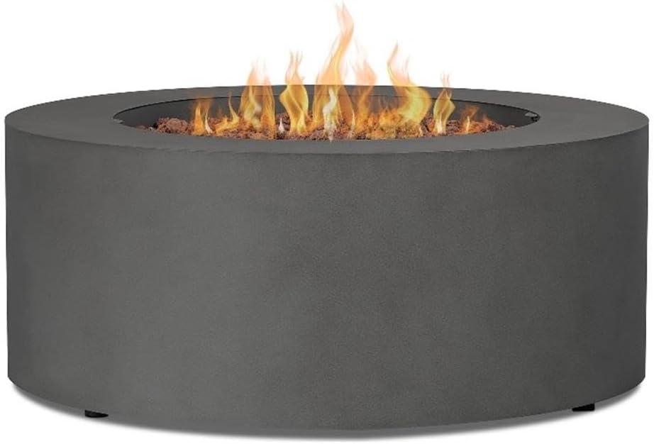 Aegean 36" Round Steel Propane or Natural Gas Fire Pit Table by Real Flame