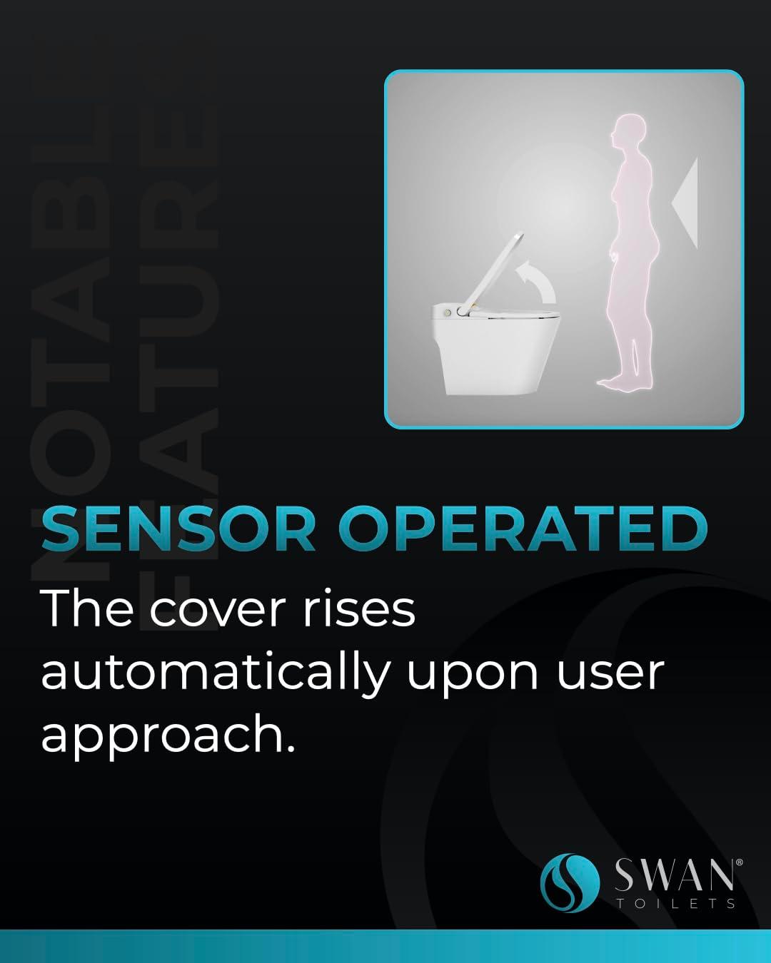 Swan S Pro Smart Bidet Toilet – Heated Seat, Auto Flush, Remote Control, Self-Cleaning Nozzle