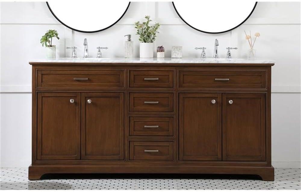 Birch Lane™ Hermes 72'' Double Bathroom Vanity with Marble Top