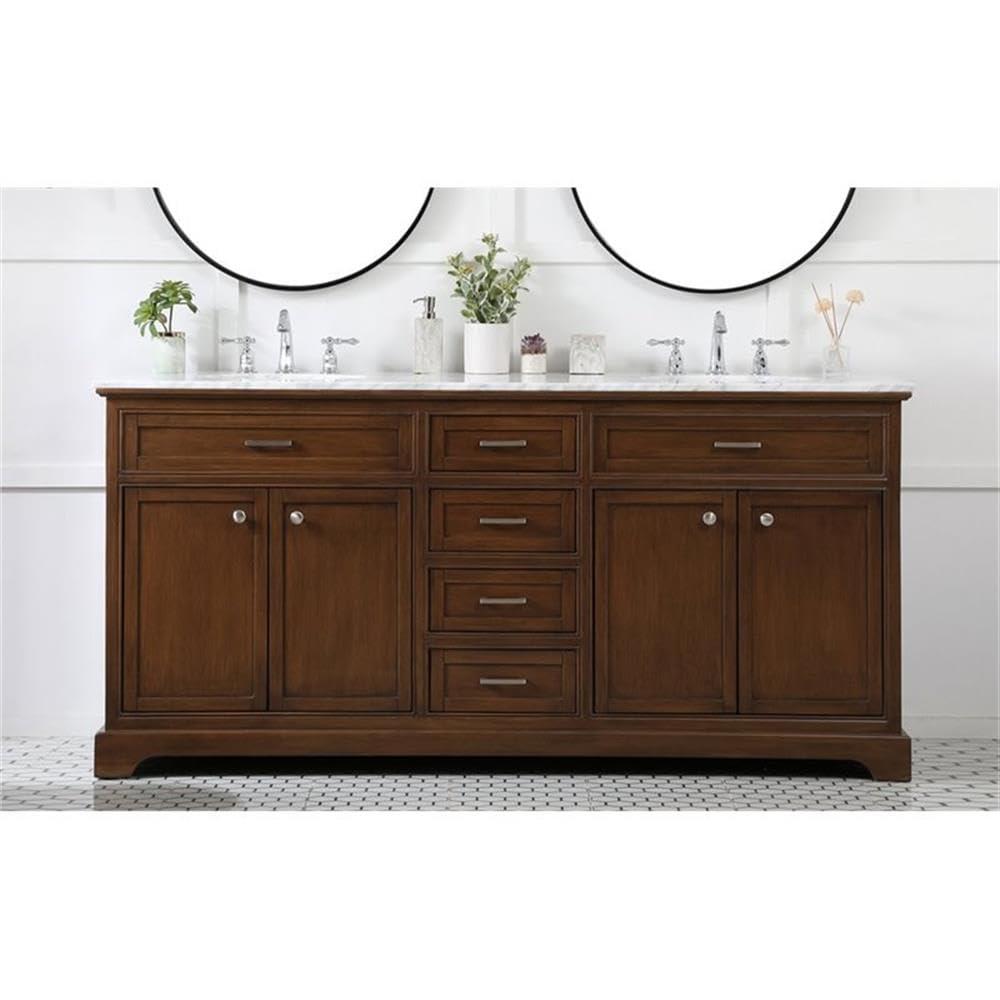 Birch Lane™ Hermes 72'' Double Bathroom Vanity with Marble Top