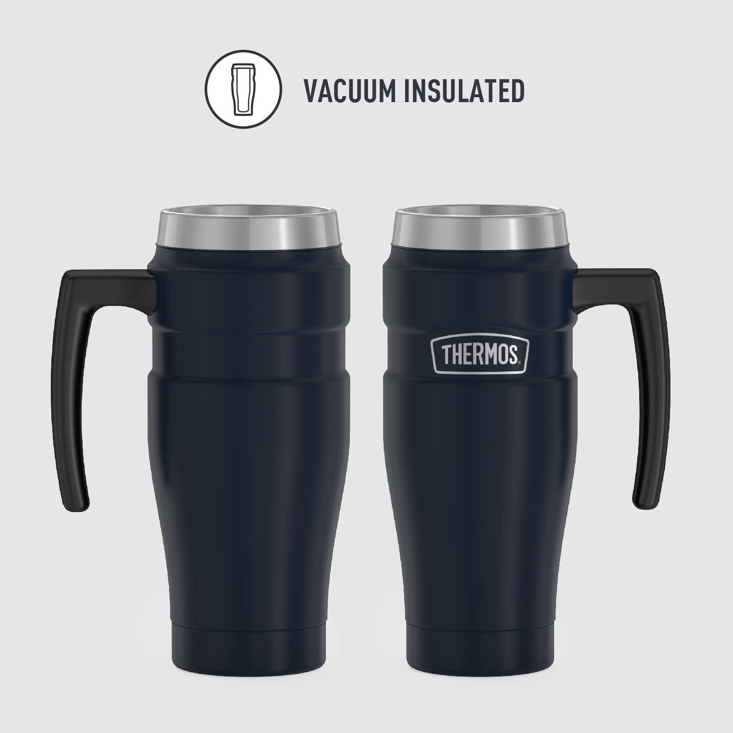 Thermos 16 oz. Stainless King Travel Mug with Handle - Matte Midnight Blue