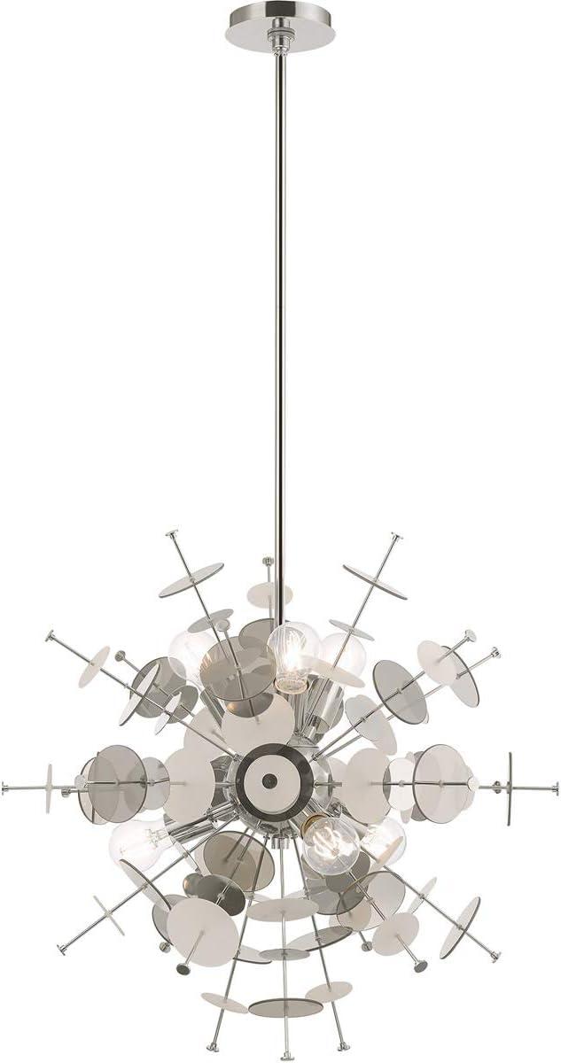 Livex Lighting Circulo 6 - Light Chandelier in  Polished Chrome