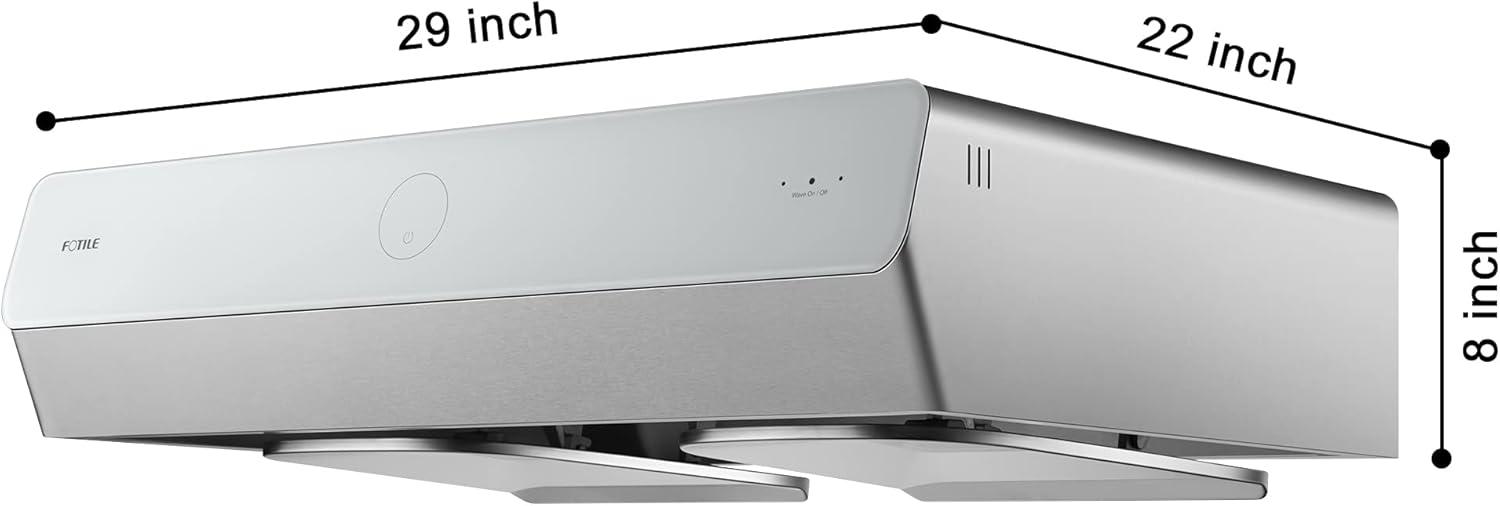 FOTILE Pixie Air® Series Slim Line Under the Cabinet Range Hood with WhisPower Motors and Capture-Shield Technology for Powerful & Quiet Cooking Ventillation