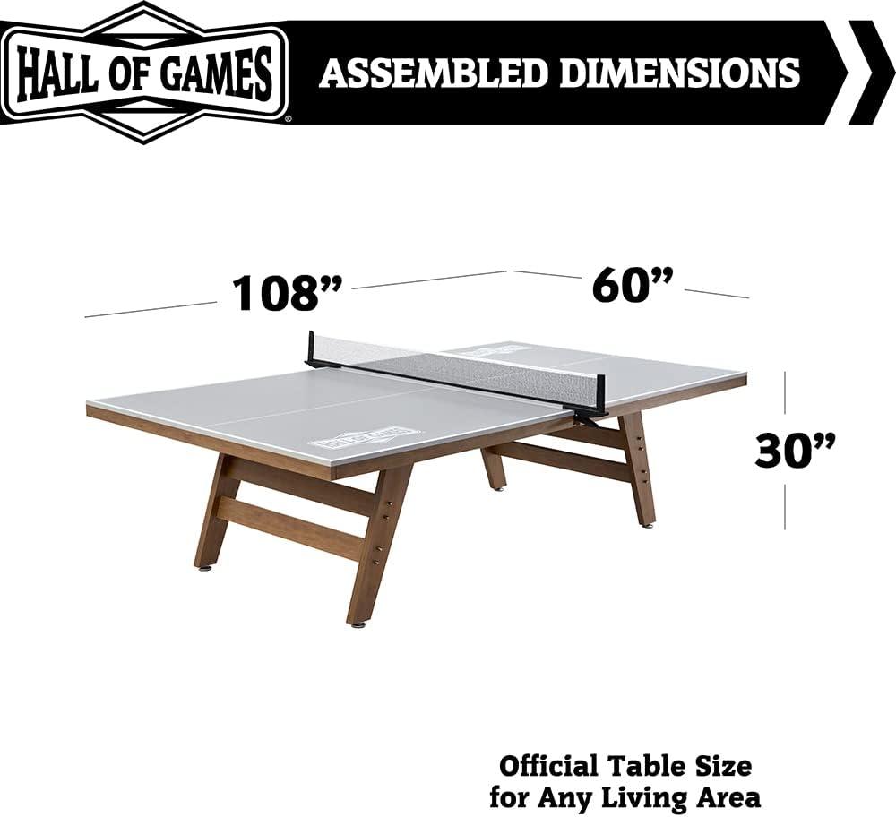Hall of Games Hall of Games Regulation Size Indoor Ping Pong Tennis Table, 19mm Thick