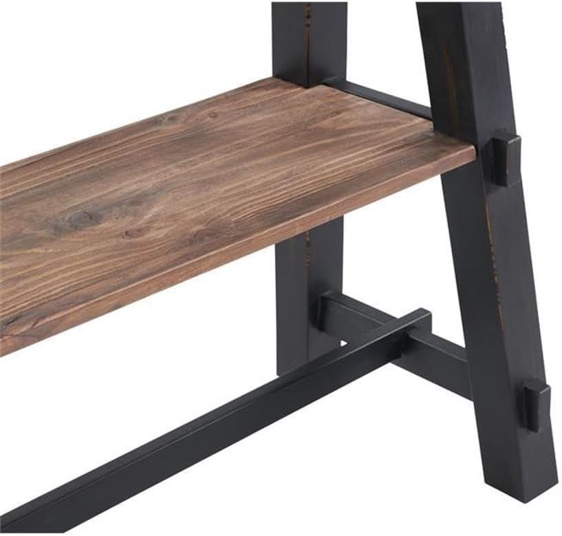 48" Odin Solid Wood Console Table with Shelf Black - Alaterre Furniture: Mid-Century Style, Pine Frame, Easy to Assemble