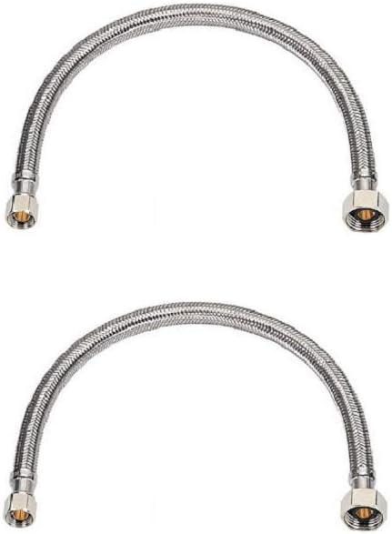 24-Inch Stainless Steel Braided Faucet Supply Line Connector