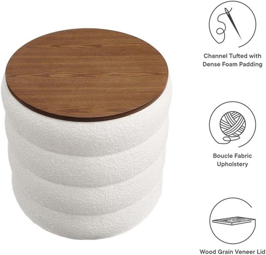 Modway Modway Mezzo 17.3" Wide Round Storage Ottoman