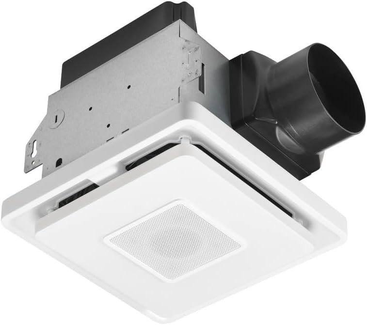 Home NetWerks 80 CFM 1.5 Sones Bathroom Exhaust Fan with Bluetooth Speaker and Light