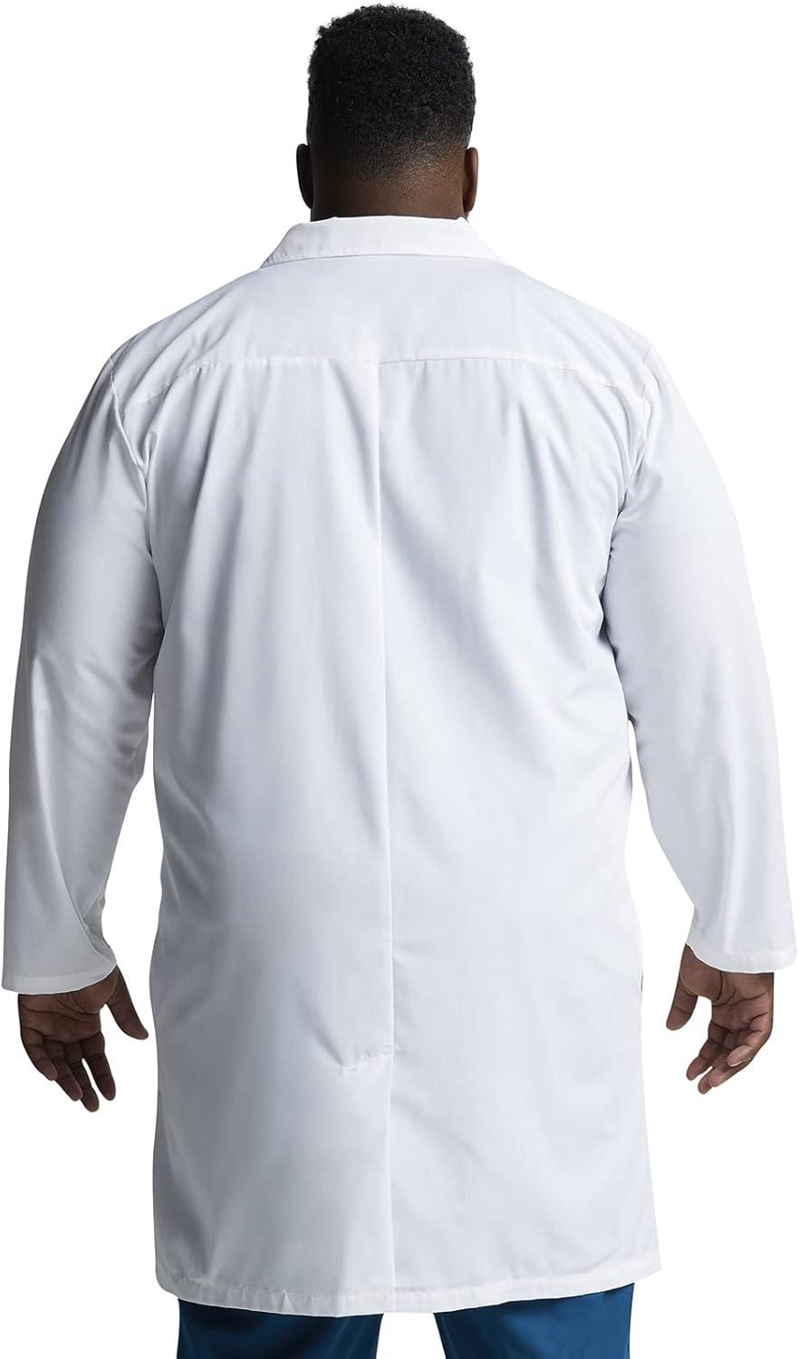 Dickies Lab Coat for Men and Women 40" Button Front Closure Unisex Lab Coat with 3 Pockets - 83403