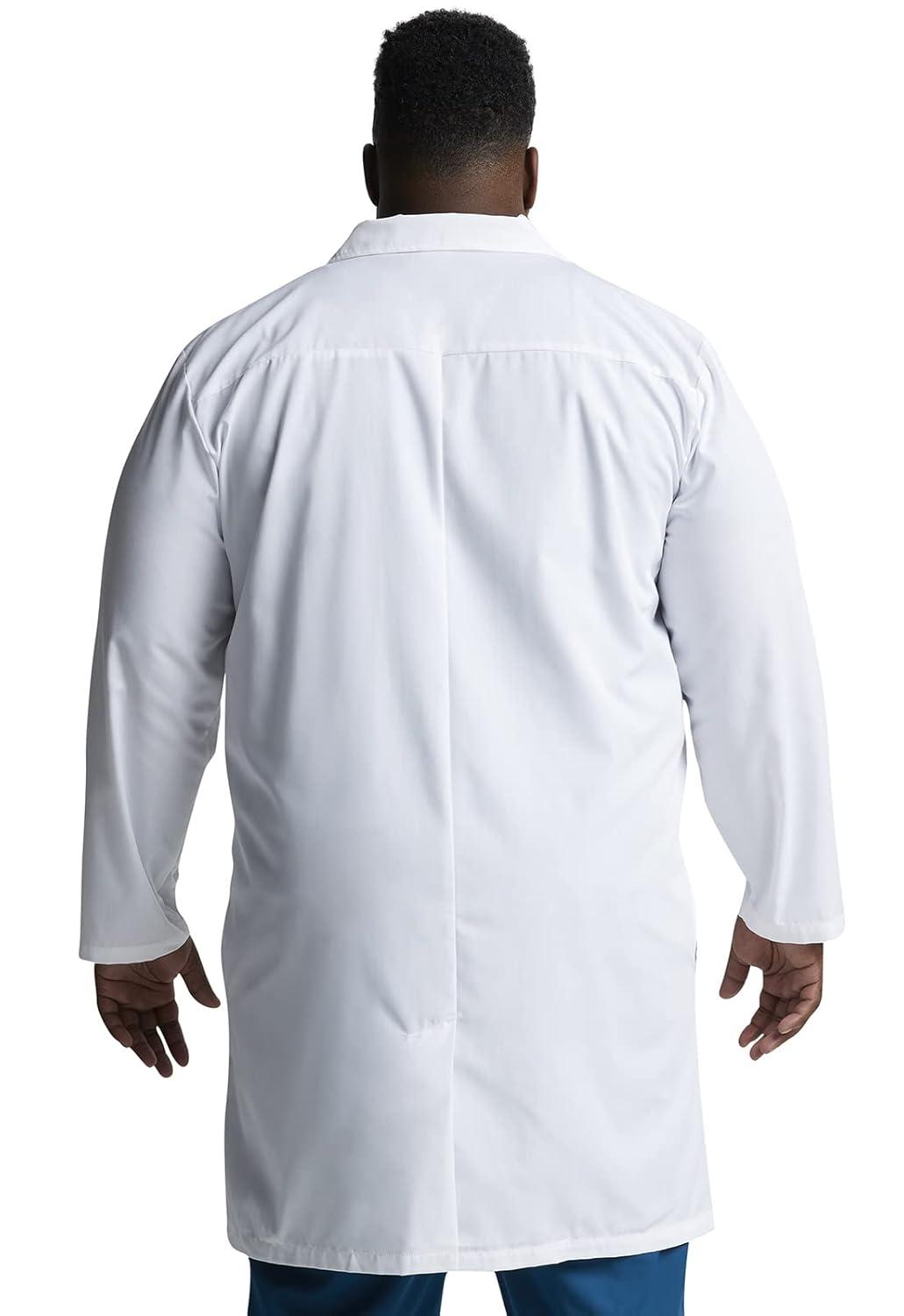 Dickies Lab Coat for Men and Women 40" Button Front Closure Unisex Lab Coat with 3 Pockets - 83403