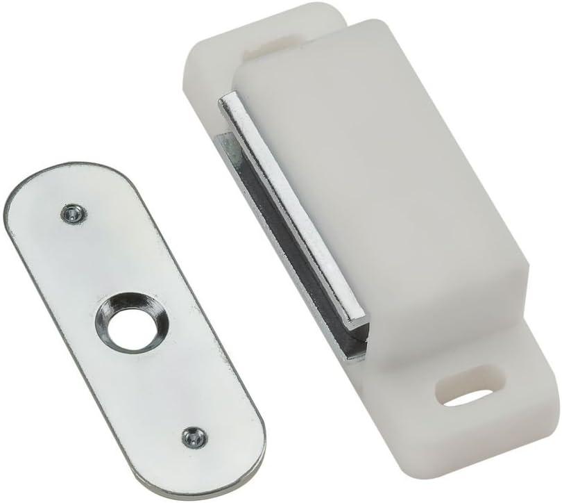 National Hardware 2-1/32 in. W X 2 in. L White Metal Magnetic Catch 1 pk