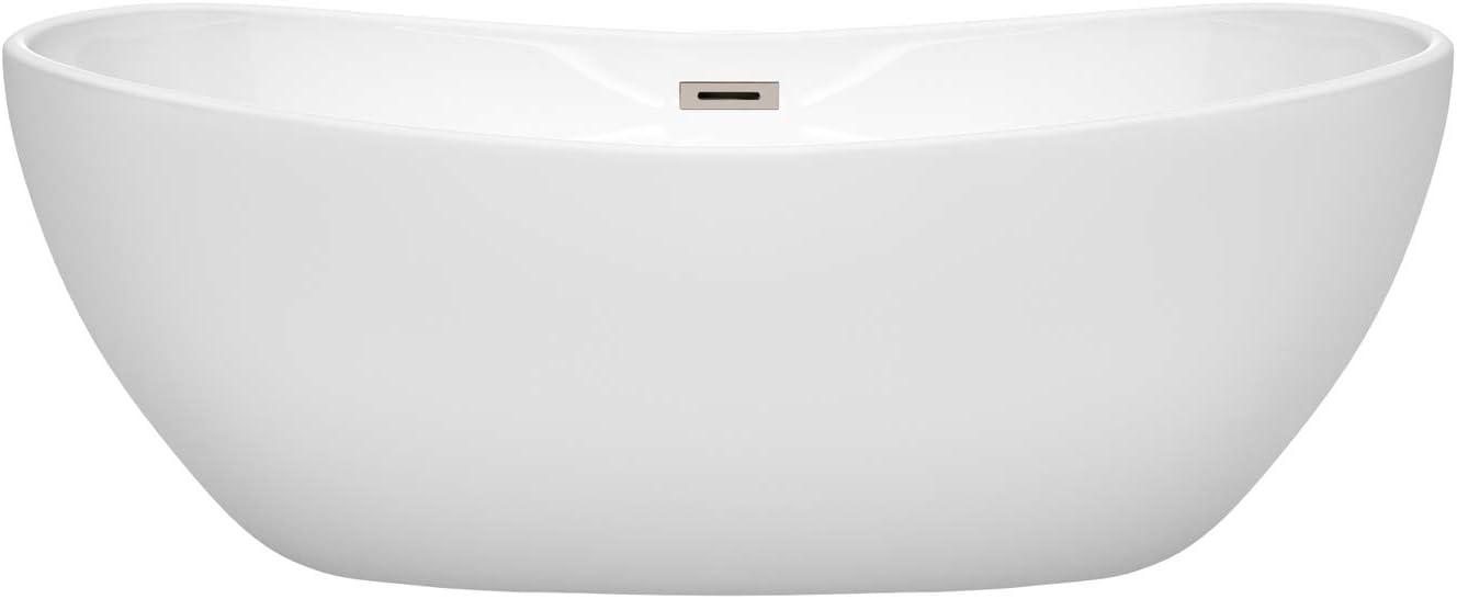 Rebecca 65'' x 32'' Freestanding Soaking Acrylic Bathtub
