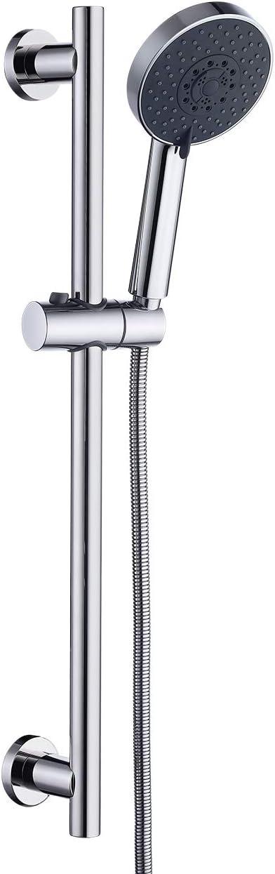 5-Spray Multifunction Deluxe Wall Bar Shower Kit with Hand Shower in Polished Chrome