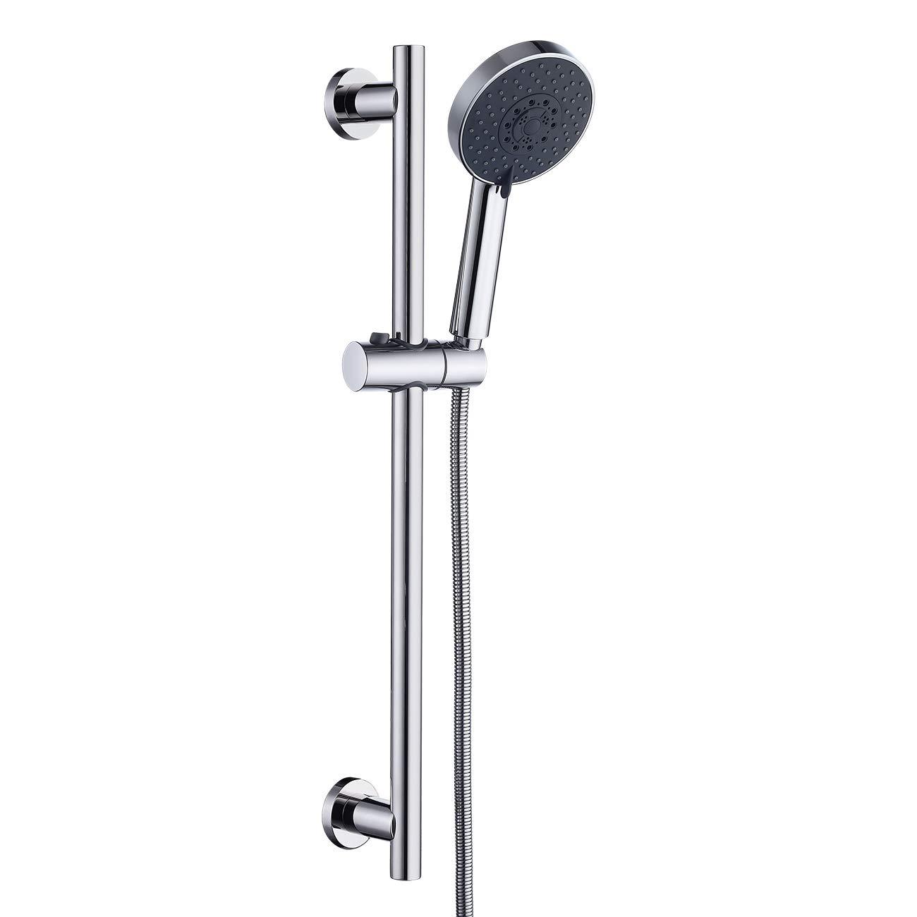 5-Spray Multifunction Deluxe Wall Bar Shower Kit with Hand Shower in Polished Chrome