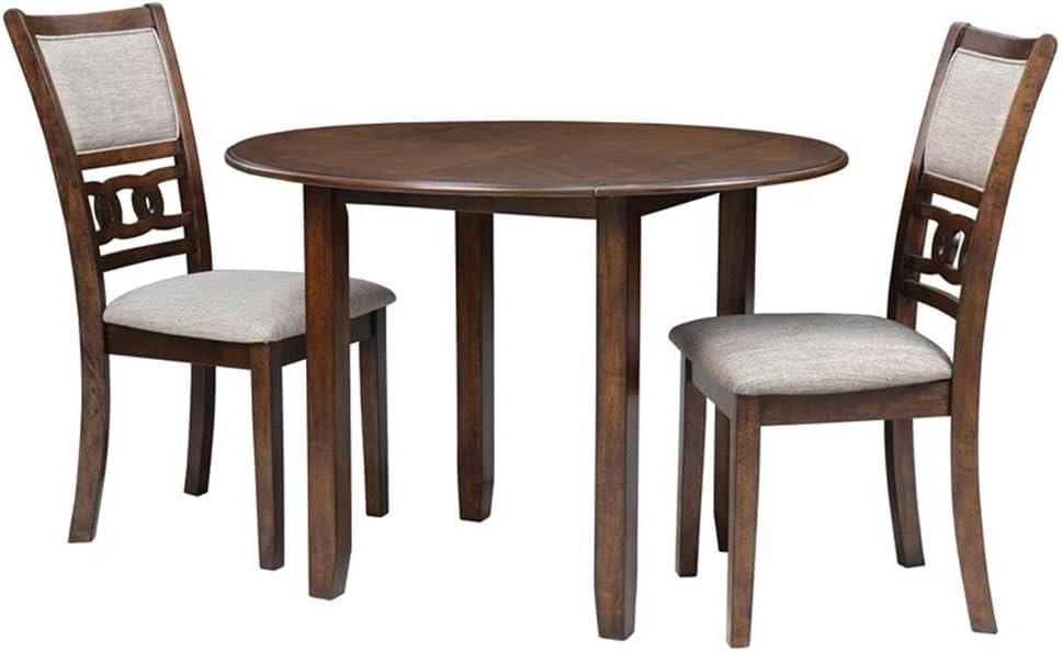 Cherry 42-Inch Drop Leaf Dining Table Set with 2 Chairs