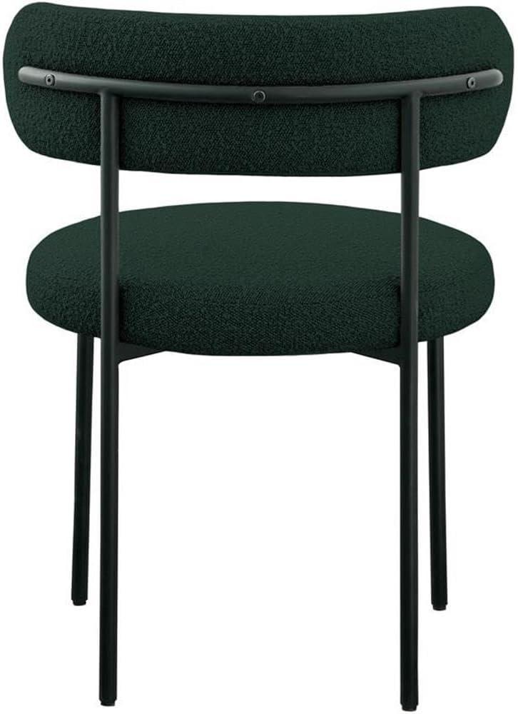 Meridian Furniture Beacon Green Boucle Fabric Dining Chair
