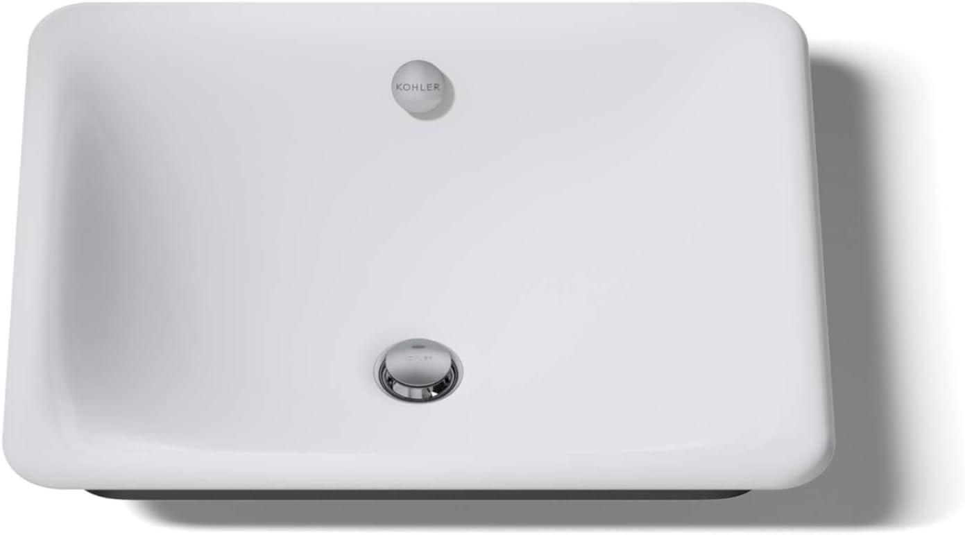 Iron Plains 6.3" Tall Metal Rectangular Bathroom Sink with Overflow