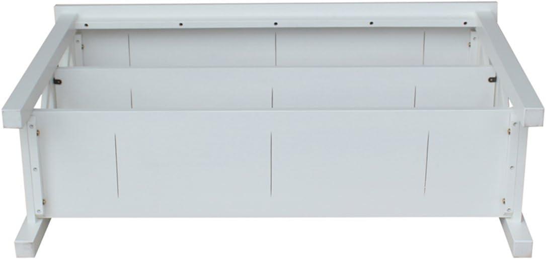 Hampton Console Table White - International Concepts: Hardwood Entryway Table with Fixed Shelves
