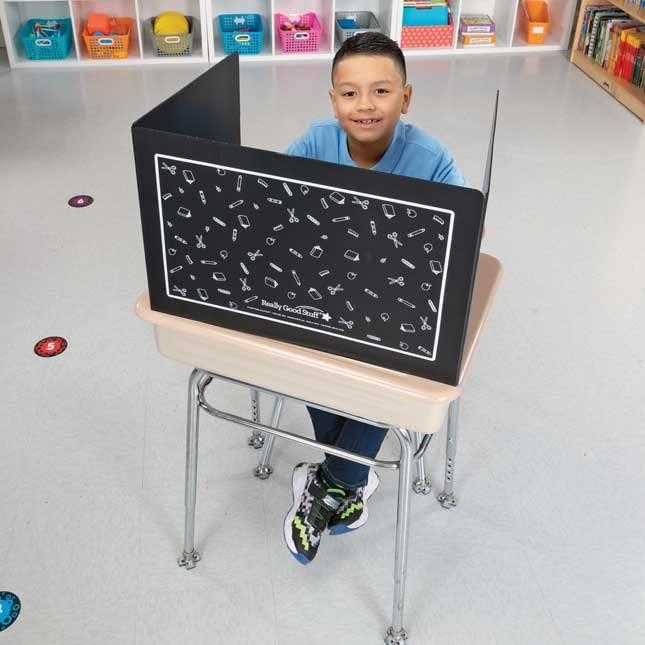 Really Good Stuff Deluxe Privacy Shield, 1pc, Large - Black Corrugated Plastic | Testing Divider Boards for Student Desks, Classroom Essentials & Must Haves