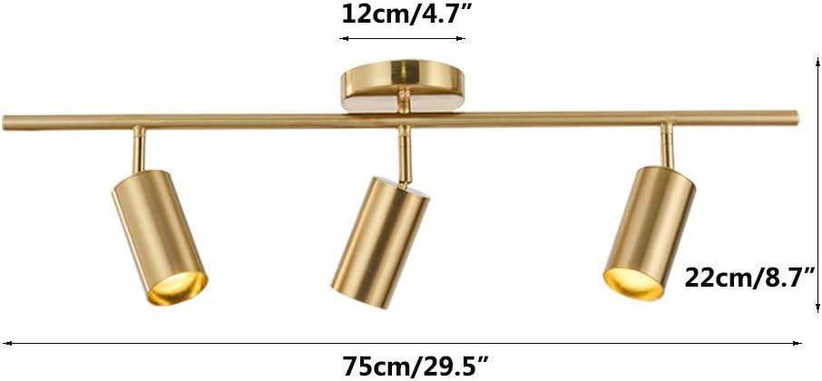 Adjustable 3-Light Brushed Brass LED Ceiling Spotlight