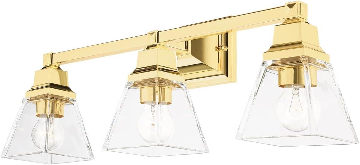 Livex Lighting Mission 3 - Light Vanity in  Polished Brass