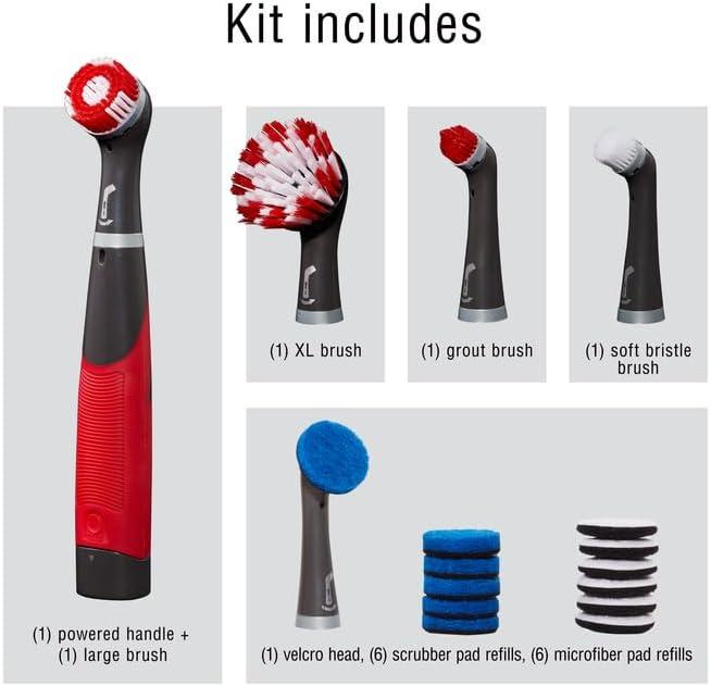 Rubbermaid Power Scrubber - 18pc
