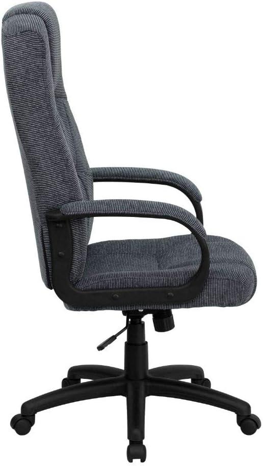 ErgoComfort High Back Gray Polyester Executive Swivel Chair