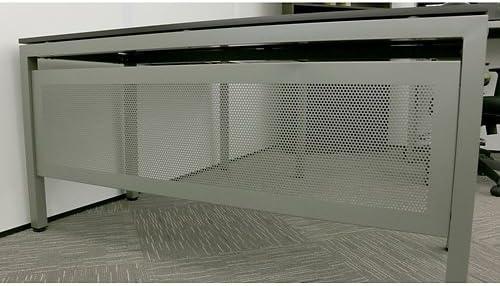 Signature Series At Work Reversible LShaped Desk  Espresso  Brushed Nickel, 72”W x 72”D
