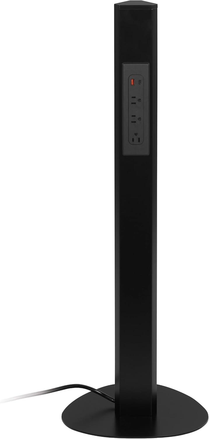 Power Anywhere Station-3AC/1USB- in Black Metal