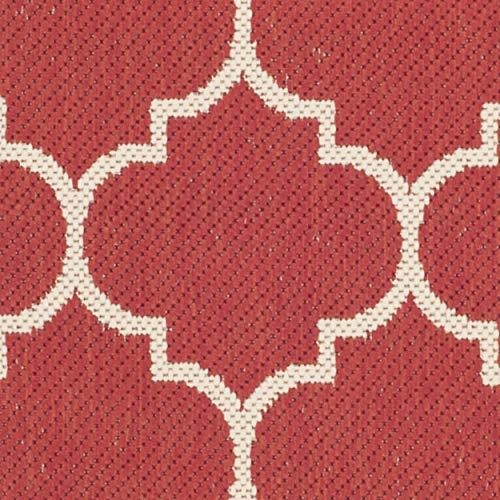 Courtyard CY6914 Power Loomed Indoor/Outdoor Runner Rug - Red/Bone - 2'3"x6'7" - Safavieh.