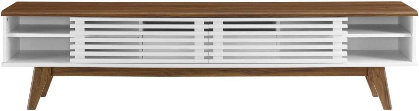 Render 70" TV Stand Walnut White