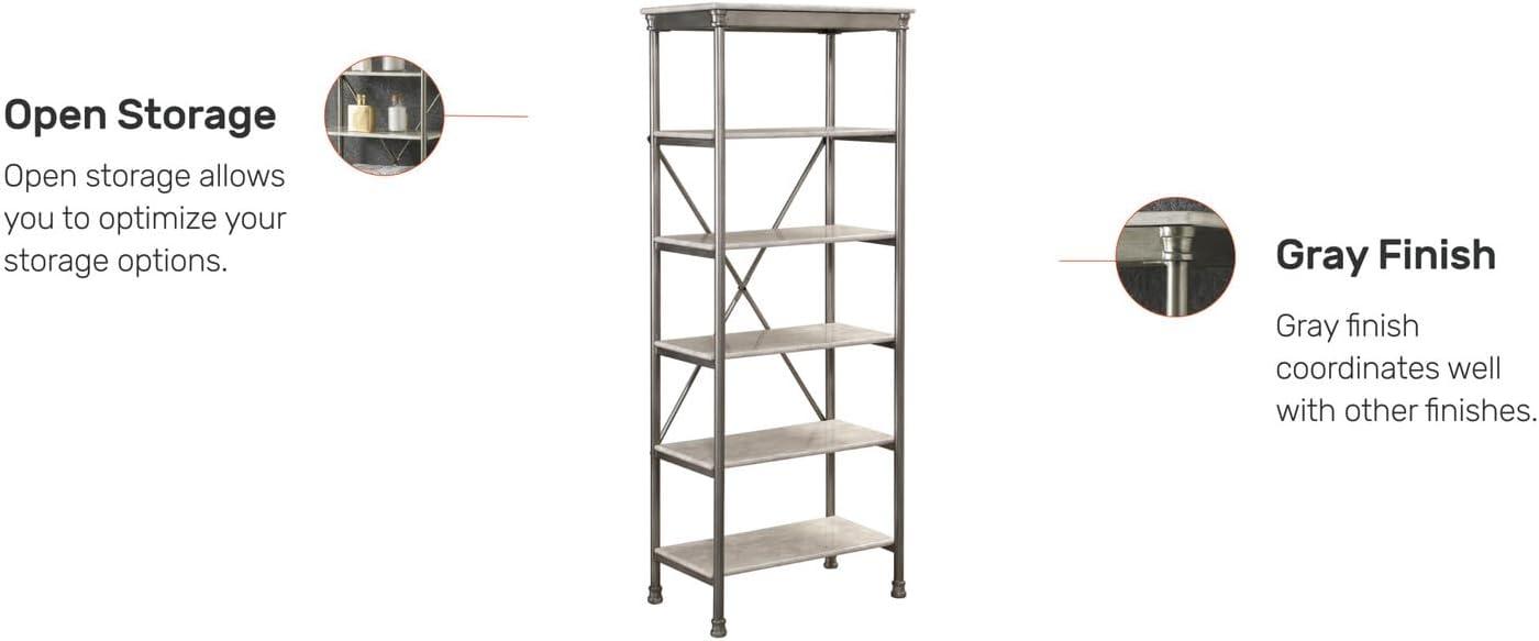 Orleans Gray Six Tier Shelf