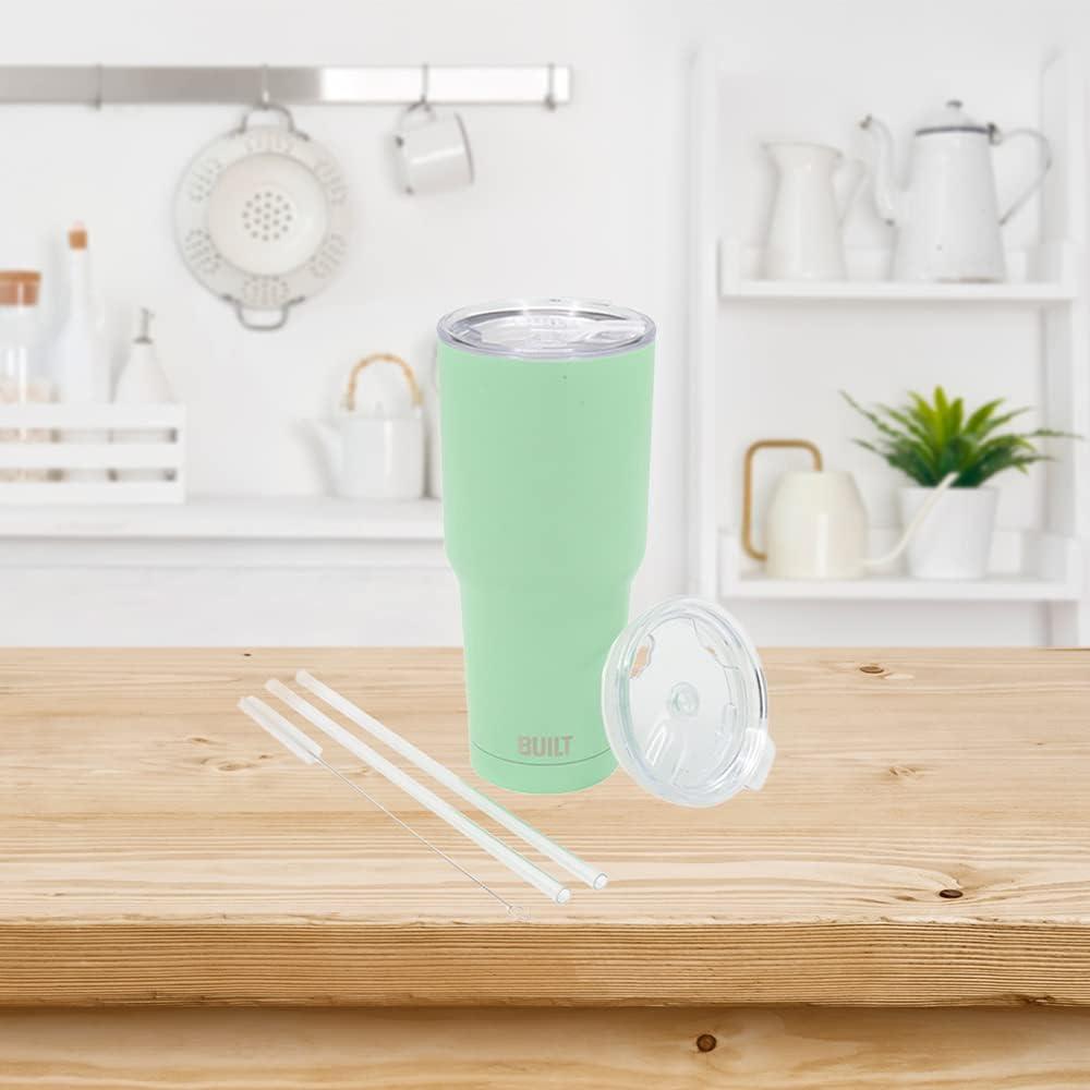 30 Ounce Mint Green Double Walled Stainless Steel Travel Tumbler