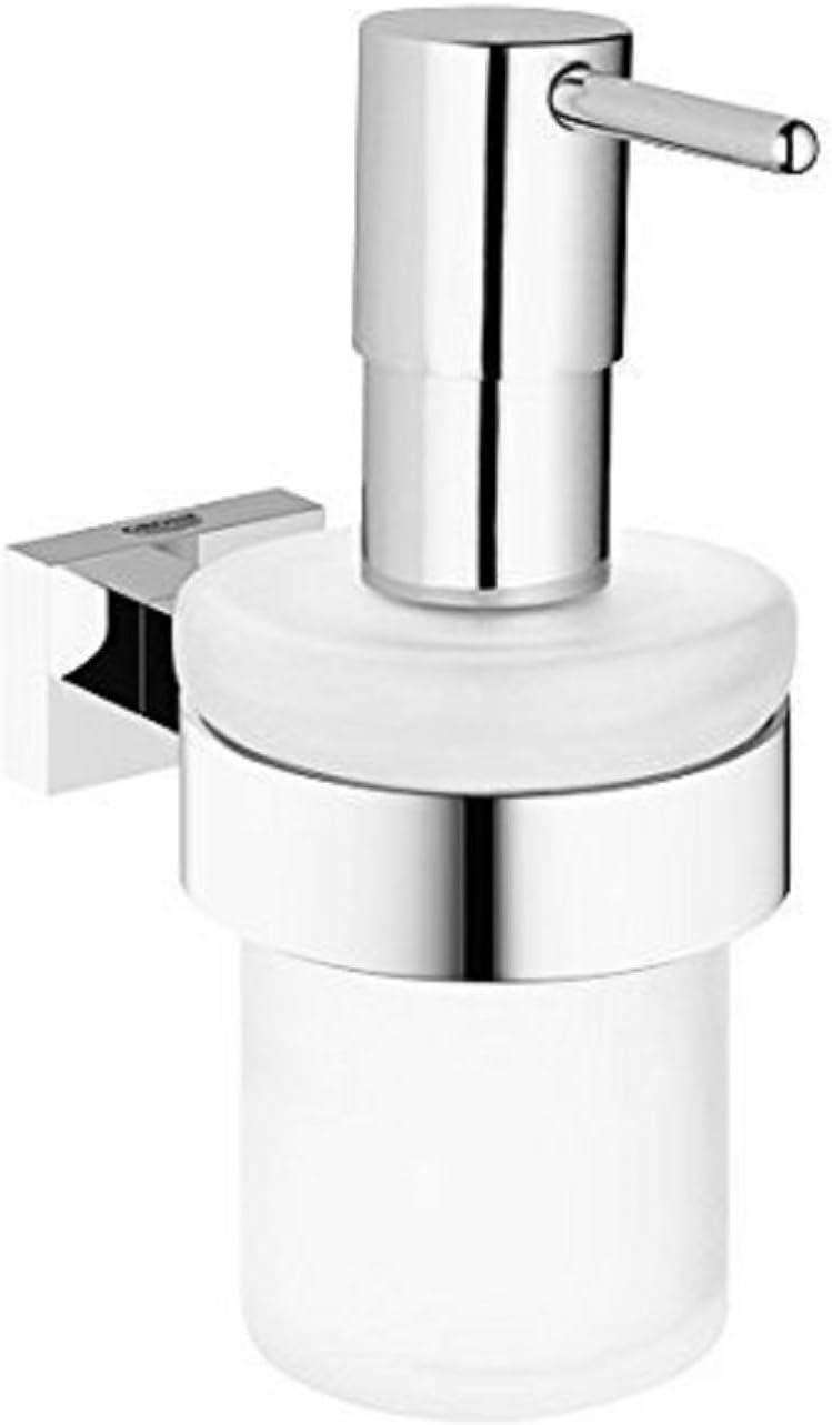 Essentials Cube Modern Chrome Wall-Mounted Soap Dispenser