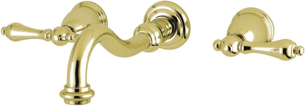 Kingston Brass Vintage Two-Handle 3-Hole Wall Mount Bathroom Faucet