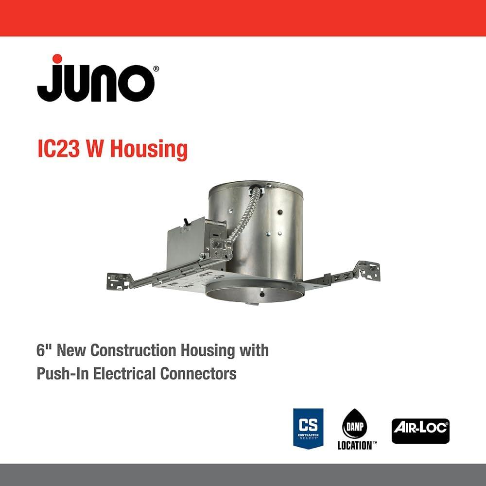 Air-Tight 6'' IC Rated Recessed Lighting Housing for New Construction