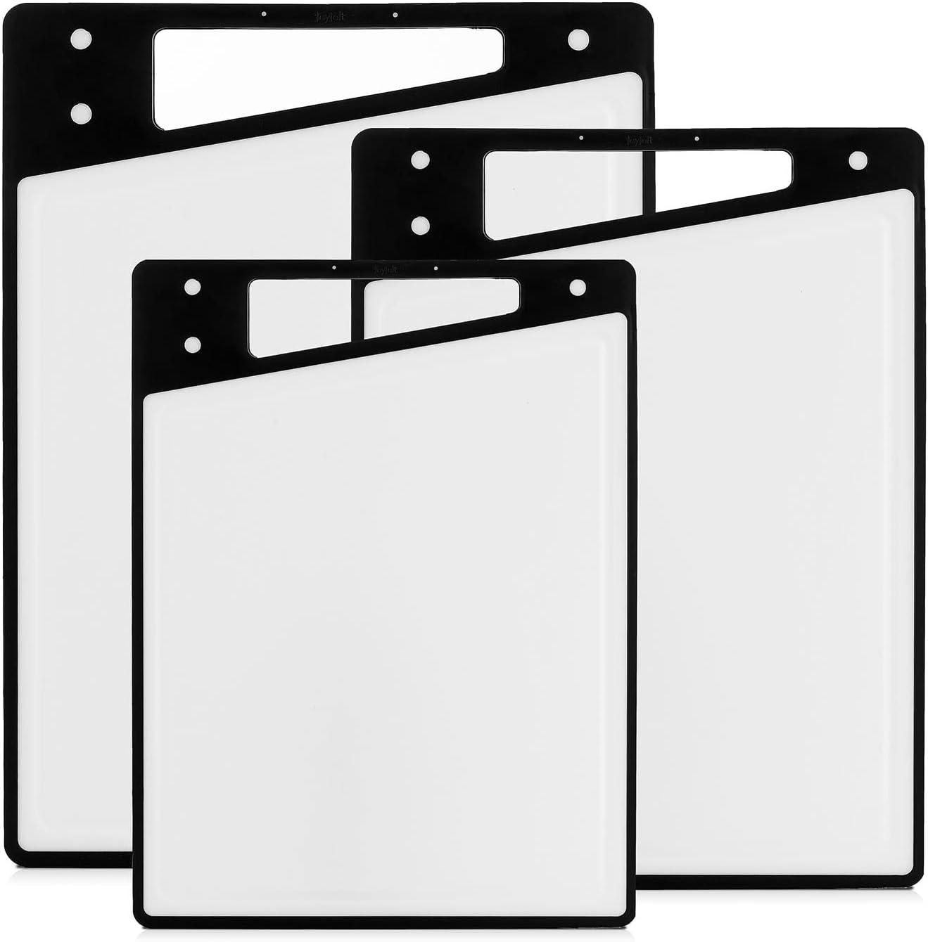 Joyjolt Plastic Cutting Board Set (Set of 3)