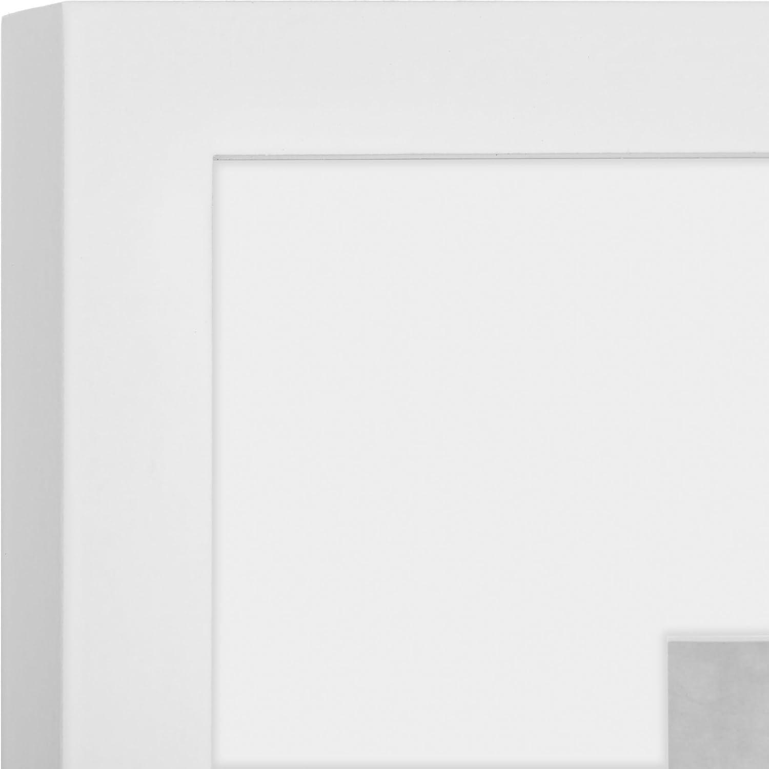 Gallery Wall Solid Wood Matted Picture Frame Kit - 7 Pieces with Two 8" x 10", Four 6" x 8", and One 12" x 16"