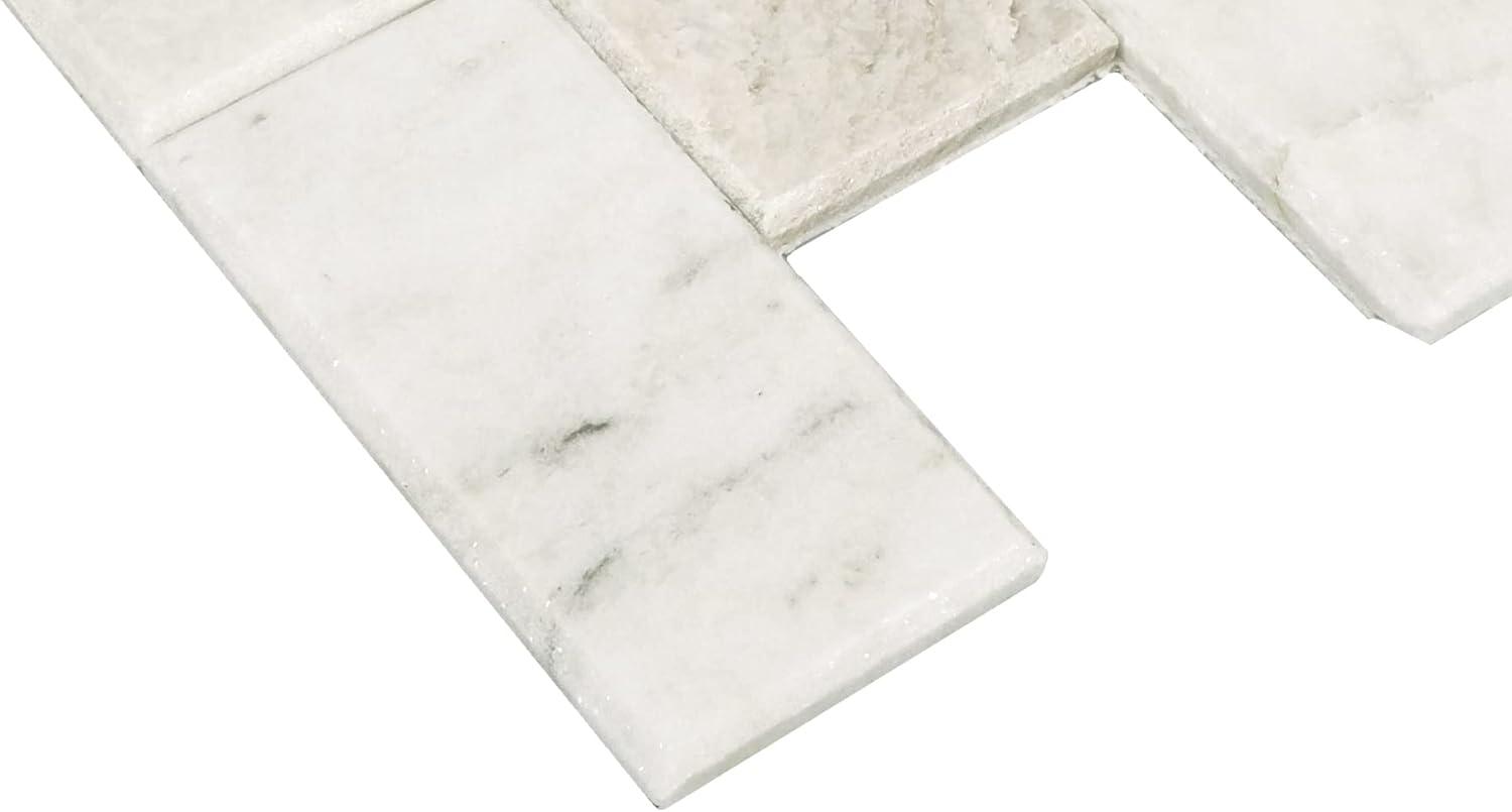 Daltile Simply Stick Mosaix 4'' W x 2'' L Natural Stone Peel and Stick Mosaic Tile