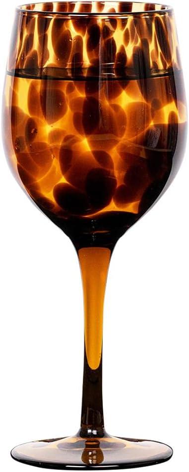 Puro Tortoiseshell 15 oz. Wine Glass with Translucent Brown Body