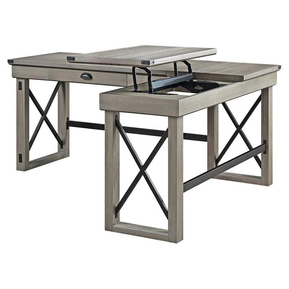 ACME Talmar Writing Desk with Lift Top in Rustic Oak