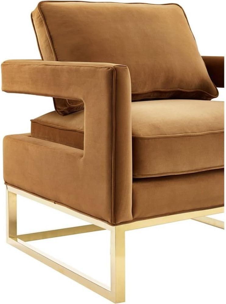 Avery Velvet Accent Chair Pink 33.5"W x 29"D x 35.5"H