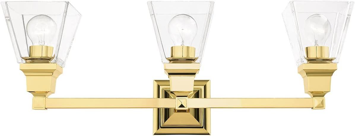 Livex Lighting Mission 3 - Light Vanity in  Polished Brass