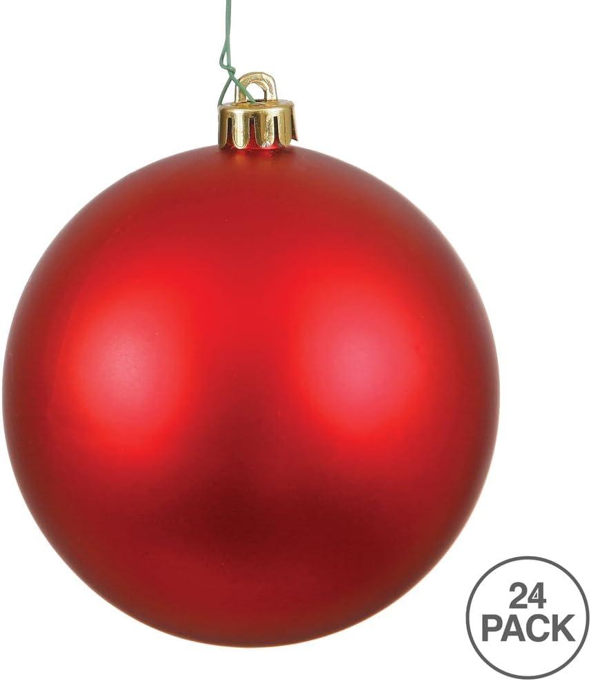 2.4 in. Red Matte Ball Christmas Ornament  24 per Bag