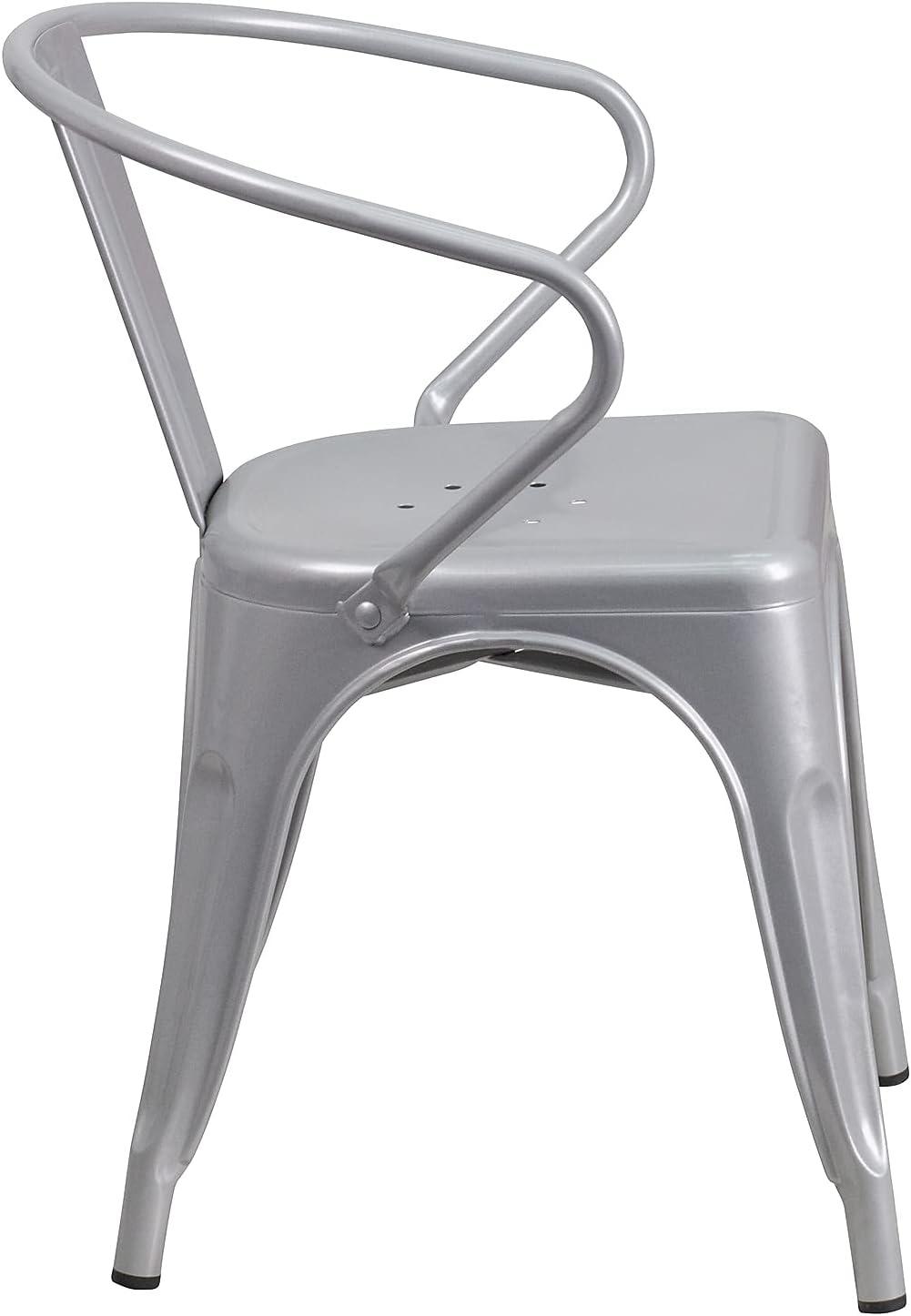 Hucheson Metal Indoor-Outdoor Chair with Arms