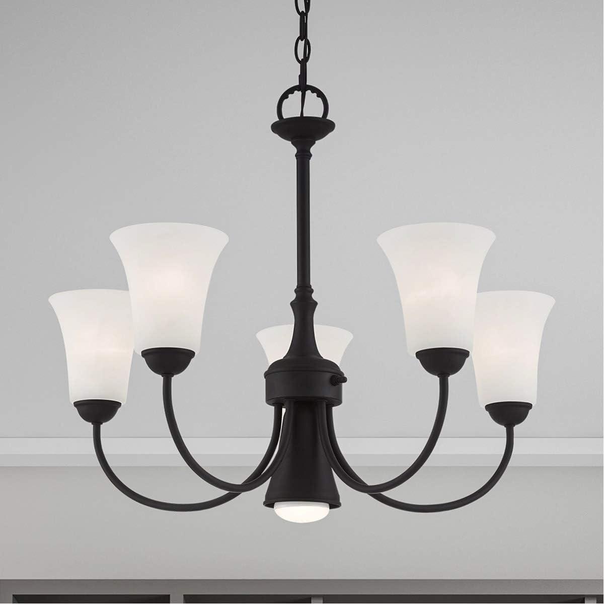 Livex Lighting Ridgedale 5 - Light Chandelier in  Black
