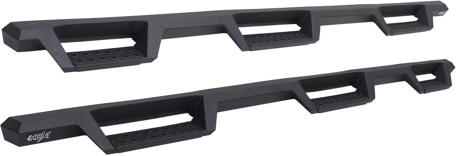 HDX Black Square Tube Wheel-to-Wheel Nerf Step Bars